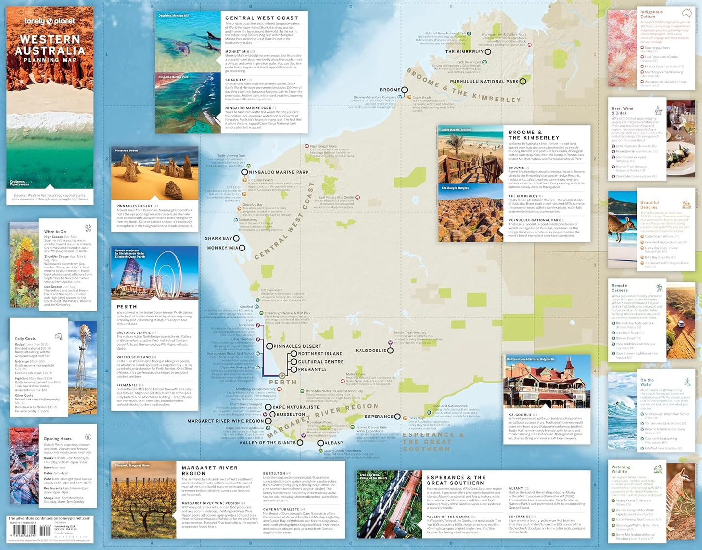 Lonely Planet Western Australia Planning Map