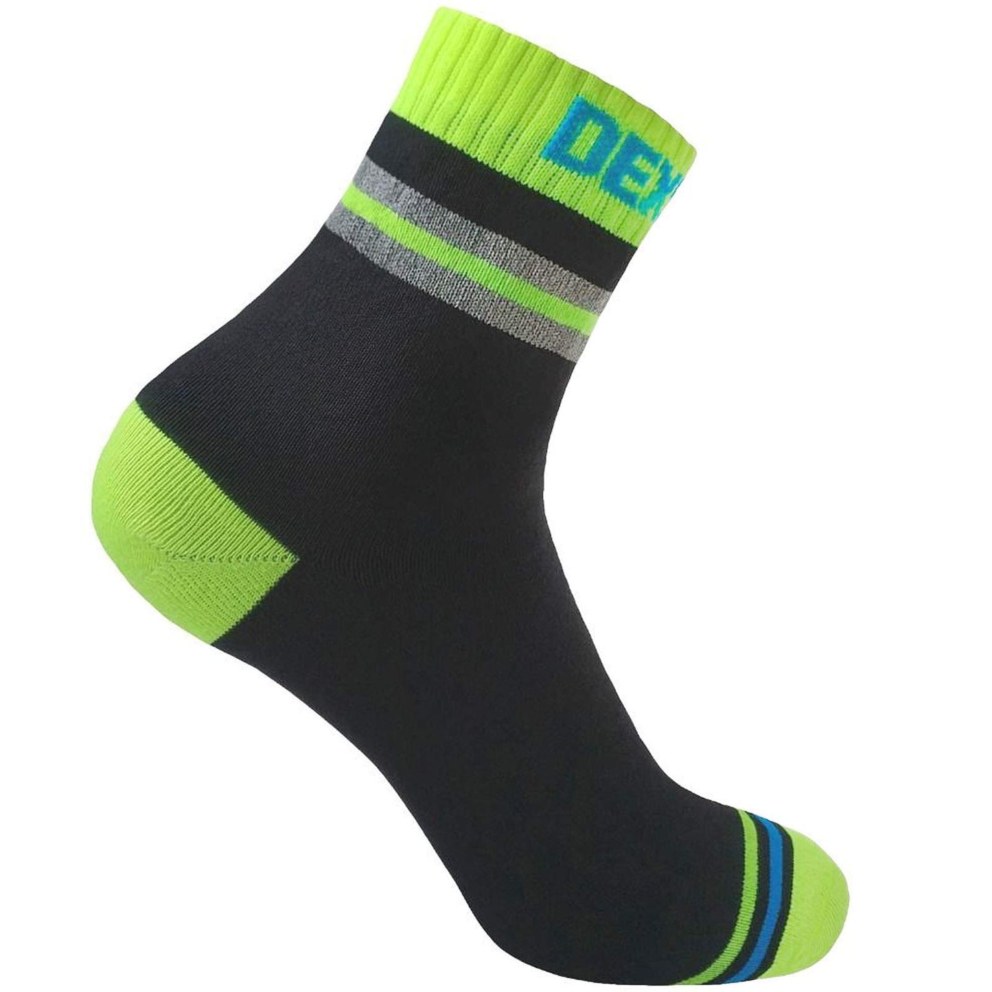DexShell Mens Pro Visibility Waterproof Breathable CoolMax Cycling Sports Socks L Black/Yellow