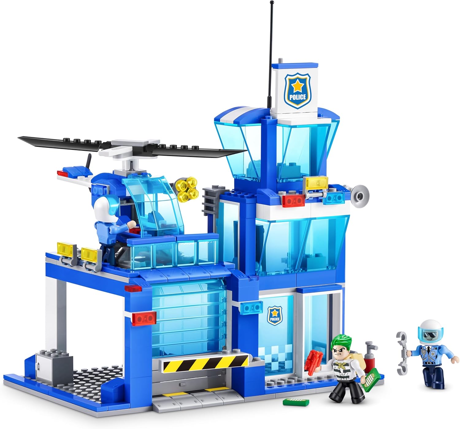 MAX Adventure Police Station Playset (318 pieces) Building Bricks Toys For Kids 5+ Create Vehicles and More Unbox Discover, Major Brand Compatible