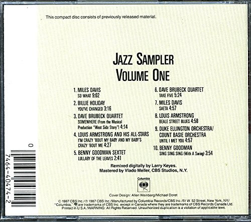 CBS Jazz Masterpieces 1 Sampler