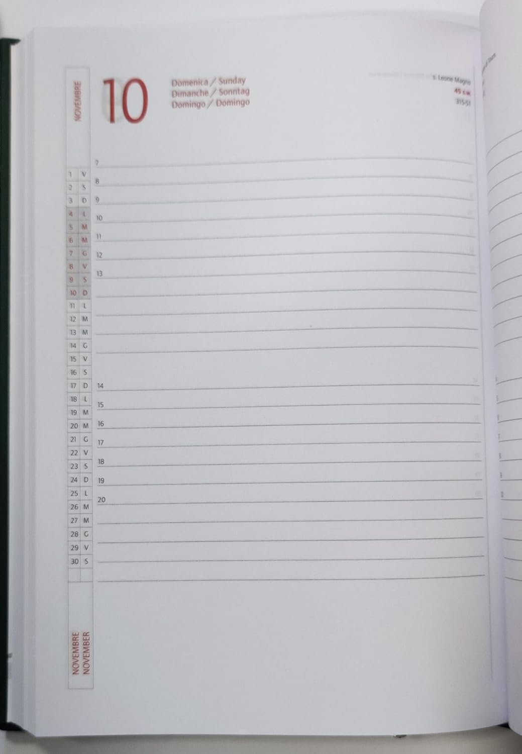Tageskalender Intempo 2024 15 x 21 cm (Grün