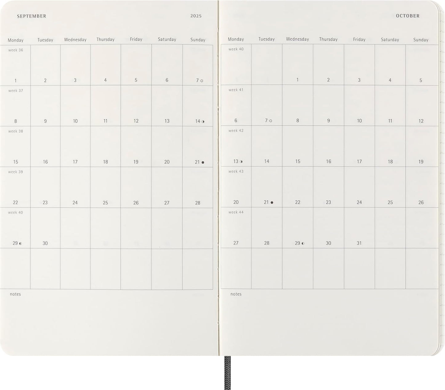 Moleskine Weekly Planner Precious and Ethical, Weekly Agenda with Space for Notes 12 Months 2025, Vegan Python-Effect Soft Cover, with Gift Box, Black Color, Large Format 13 x 21 cm