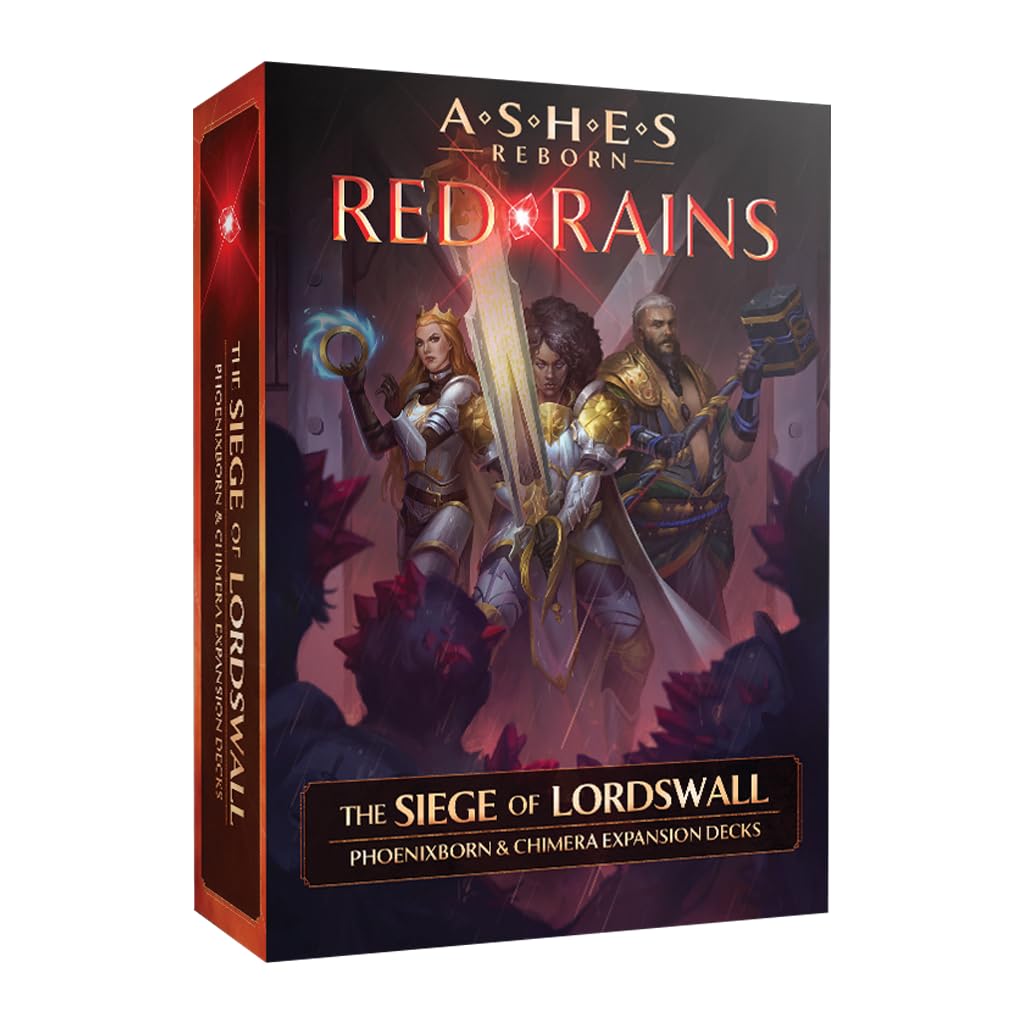Plaid Hat Games Ashes Reborn Red Rains Siege of Lordswall, Strategy Card Game, for 1 to 2 Players and Ages 14