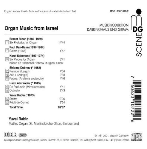 Orgelmusik aus Israel