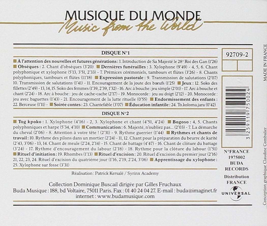 Burkina Faso: Anthologie De La Musique Gan