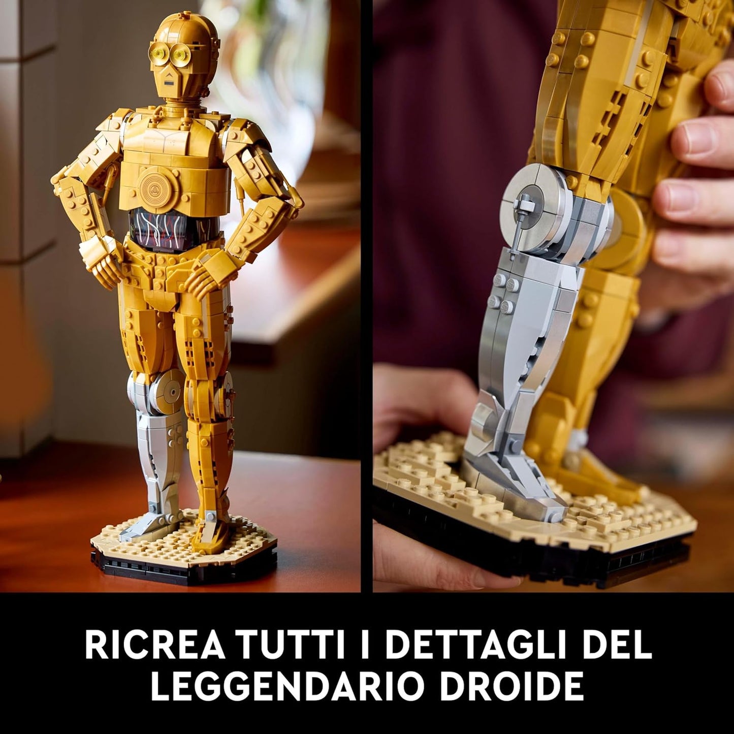 LEGO Star Wars C-3PO B, baubarer Droide, Modell zum Sammeln, Bauen und Ausstellen, nostalgische Geschenkidee für Erwachsene und Fans, Sammlerstück 75398