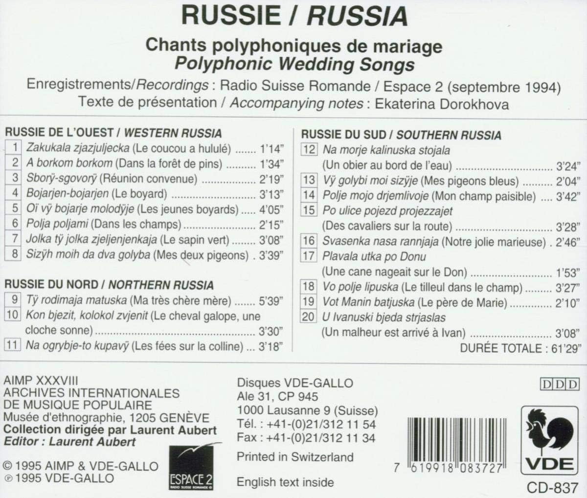 Russland: Hochzeitslieder