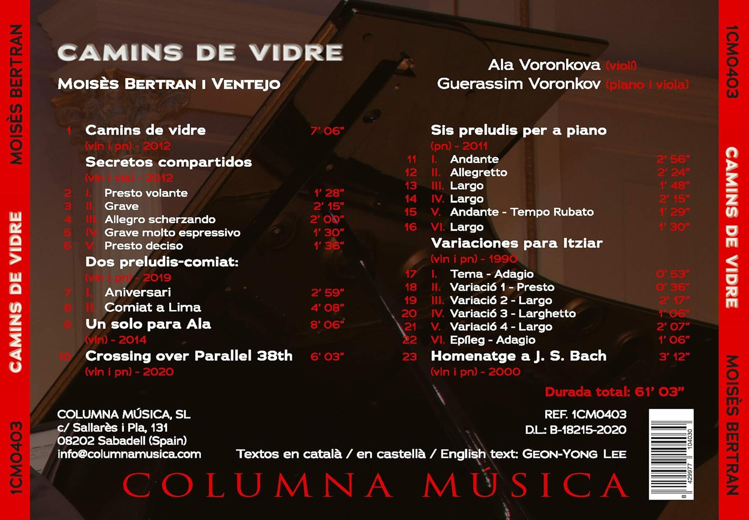 Guerassim Ala Voronkova Voronkov - Moises Bertran: Camins De Vidre