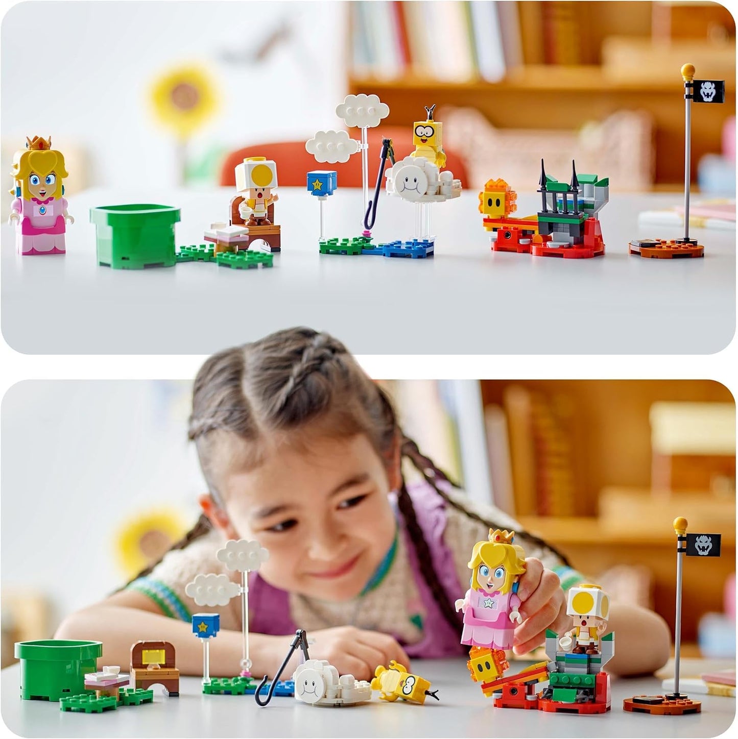 LEGO Super Mario Adventures with Interactive Peach, Princess Toy Playset for Kids, Yellow Toad Figure, Nintendo Gift for 6 Plus Year Old Girls, Boys and Gamers, 71441