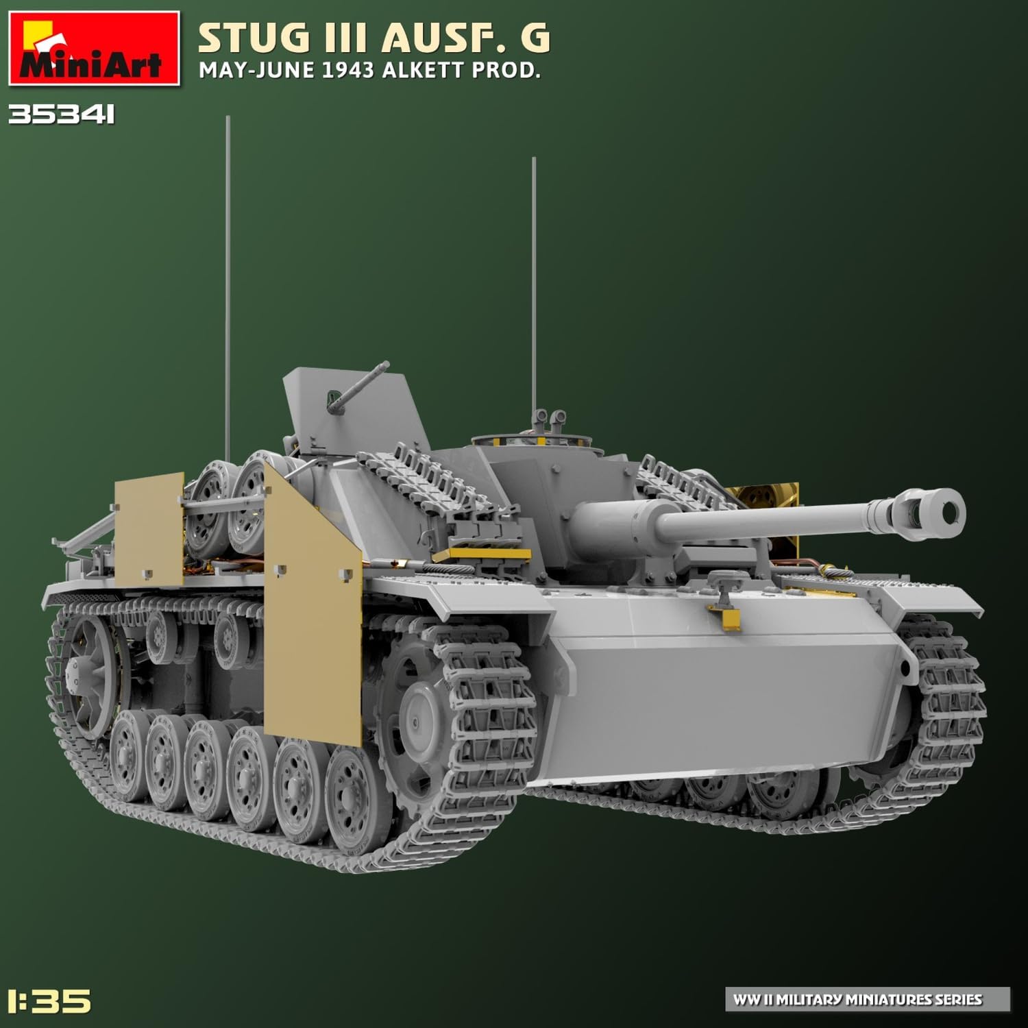 Miniart MA35341 1/35 tedesco n. 3 Gun tipo G, maggio - giugno 1943, modello in plastica Alquette