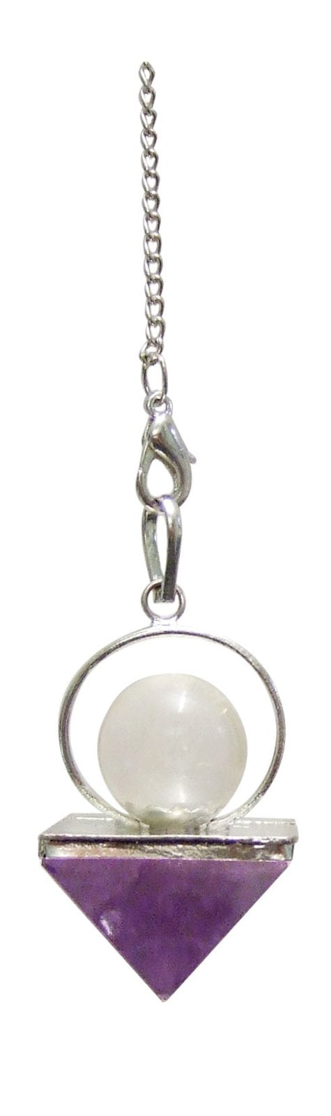 PREMIUM AMETHYST PYRAMID PENDULUM PEB38 - BOXED