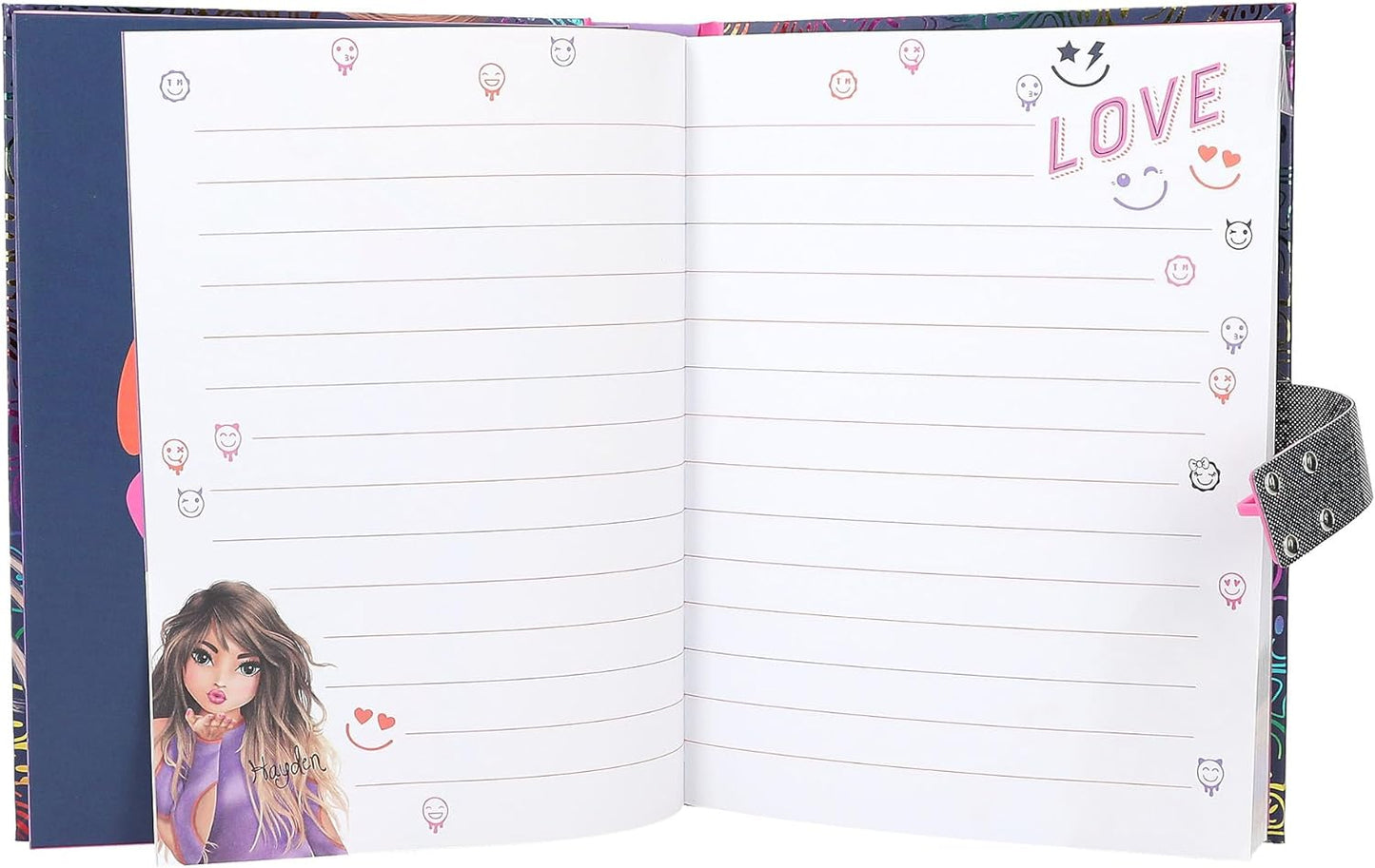 Depesche TOPModel 12971 Personal Diary with Digital Code and Sound, 80 Lined and Illustrated Pages, Multi-Colour, Multi-Colour
