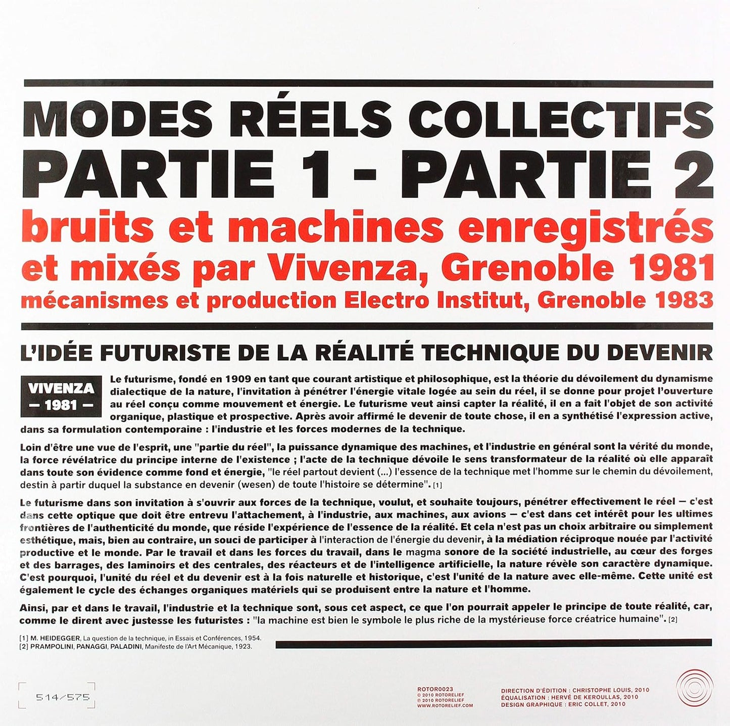 Modes Réels Collectifs