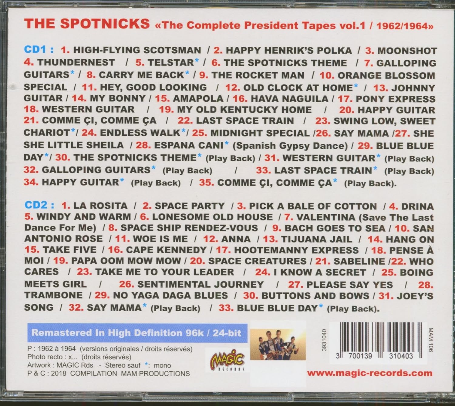 The Complete President Tapes Vol.1 - 1962-1964 (2-CD