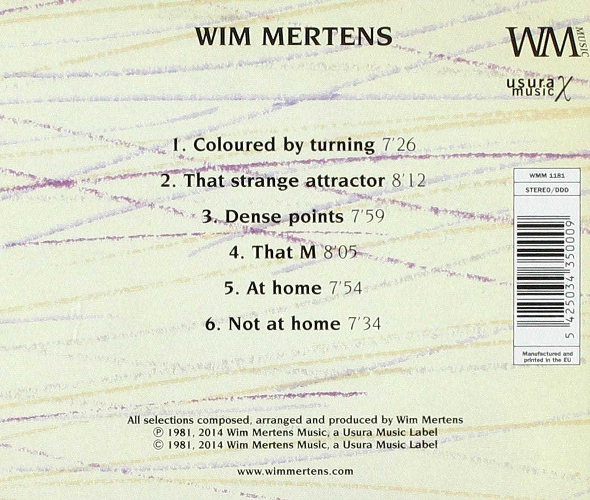 Wim Mertens - At Home - Not At Home