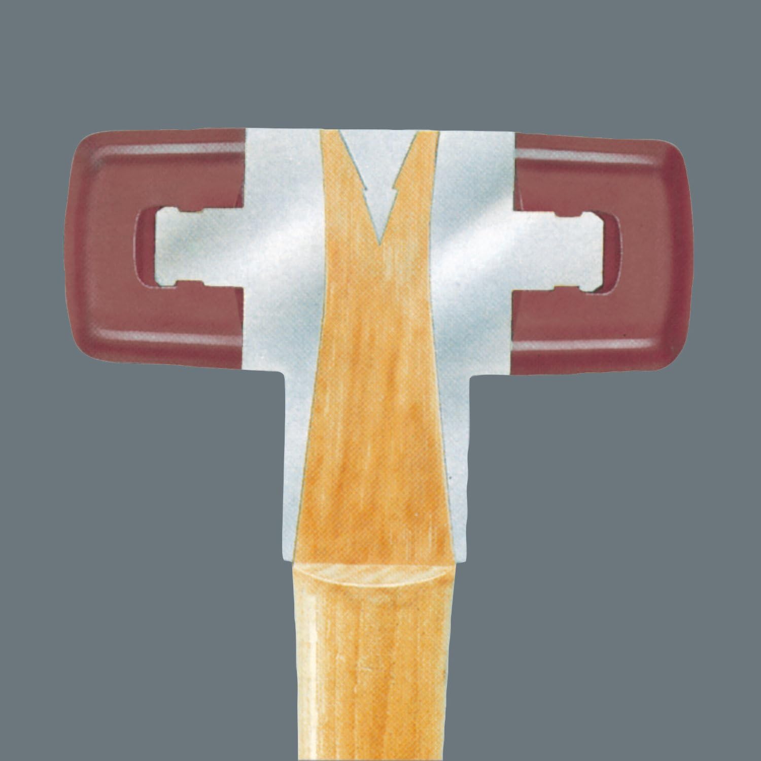 Wera 05000620001 102 L Embouts en Uréthanne, pour maillet 102, 4 x 35 mm, Rouge