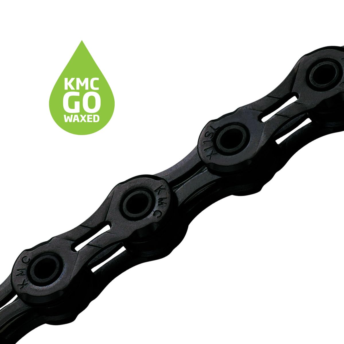KMC DLC 11 Black Waxed 118L chain