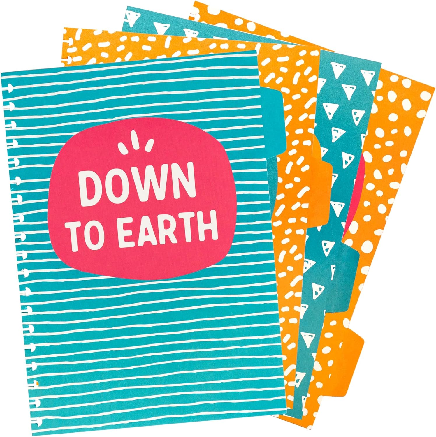Pukka Pad, Pukka Planet B5 Project Book 2-Pack with Repositionable Dividers - 5-Subject Double Spiral Bound Notebook with 100% Recycled Paper, Recyclable After Use – 25.7 x 18.1cm