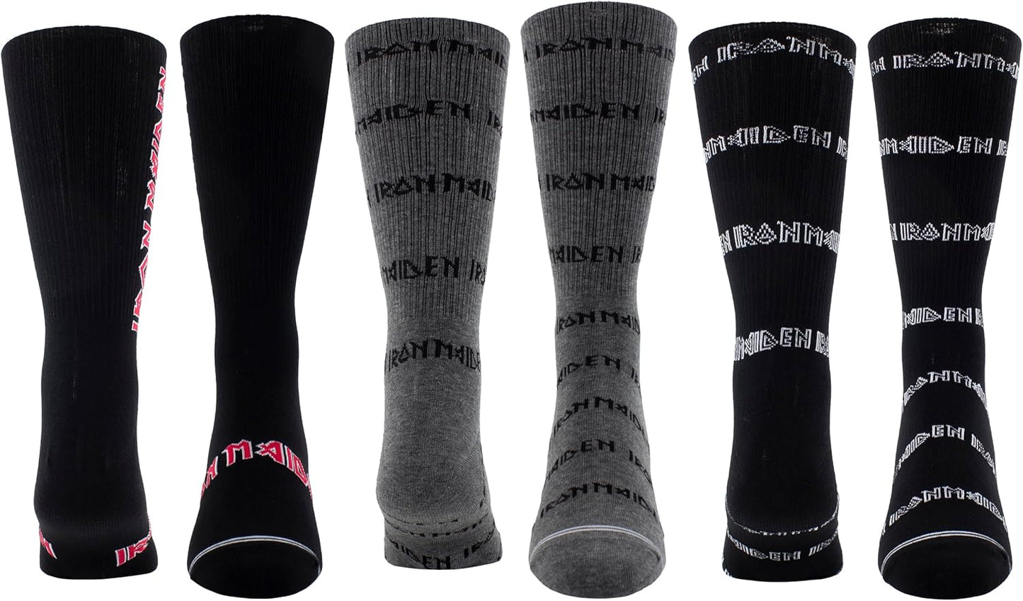 Flash Popup Iron Maiden Socks - 3 Pack, Multicolor, One Size