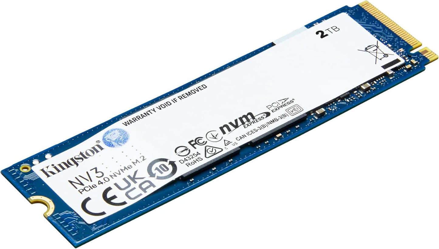 Kingston NV3 NVMe PCIe 4.0 SSD Interno 2TB M.2 2280-SNV3S/2000G
