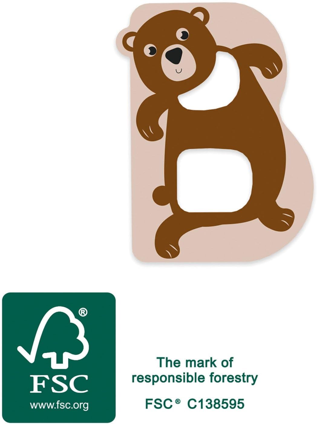Small Foot - Animali in legno Bambino Lettera - B