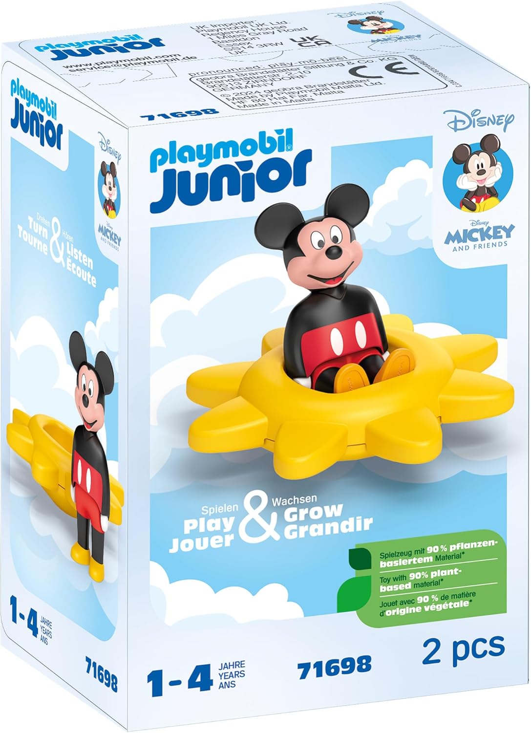 Playmobil - Junior & Disney: Mickey Mouse`s Spinning Sun With Rattle Feature (71698)
