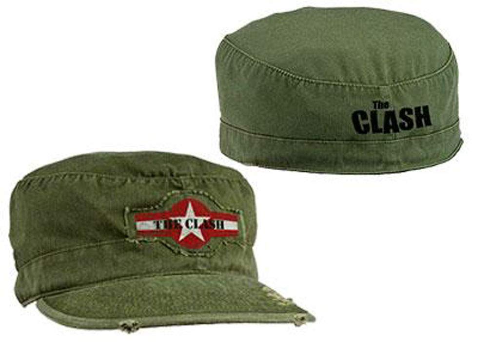 Band Monkey The Clash Unisex Military Cap Star Logo (Distressed)