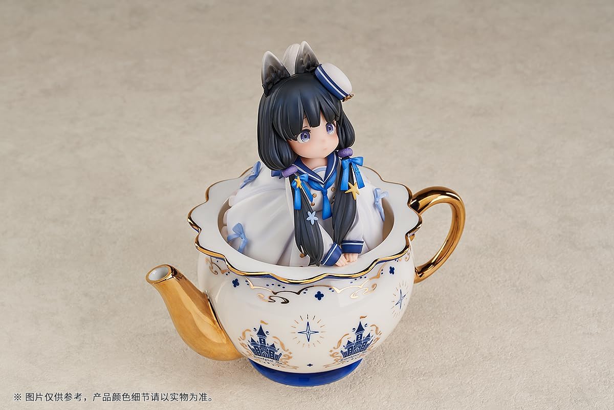 RIBOSE DLC Series Tea Time Cats Cow Cat Non-Scale ABS & PVC Porcelain Painted Complete Figure