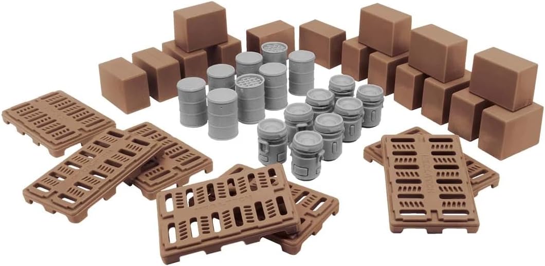 Monster Scenery: Industrial Cargo (Unpainted Tabletop Scenery Set