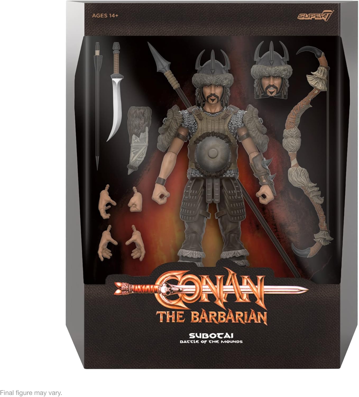 Super7 ULTIMATES! Conan The Barbarian Battle of The Mounds Subotai - 7" Conan Action Figure with Accessories Classic Movie Collectibles and Retro Toys