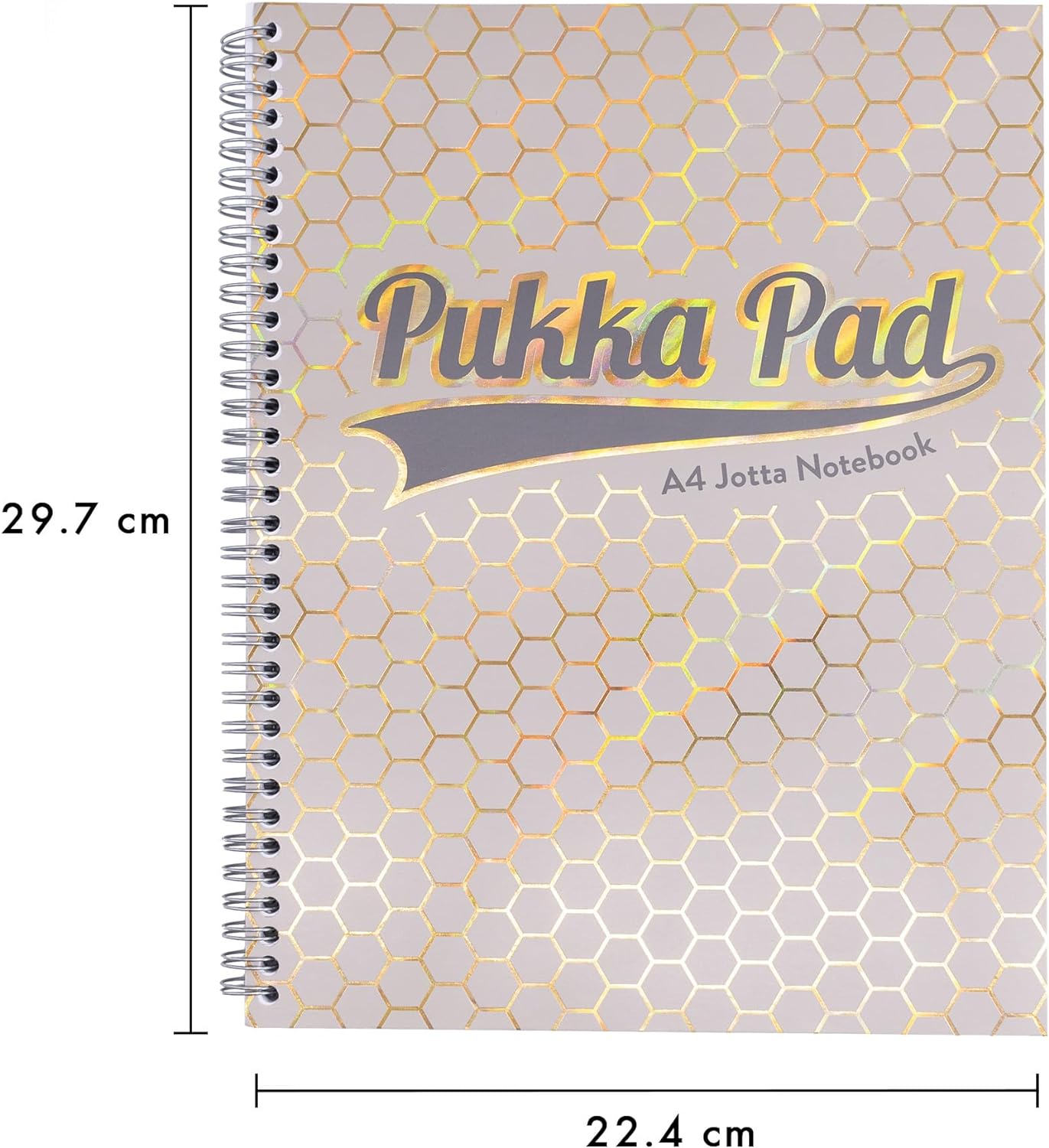 Pukka Pad Haze Jotta Cuaderno A4 – Paquete de 3 blocs de notas encuadernados con alambre con 200 páginas, 100 hojas de papel rayado de 80 g/m² de 8 mm – 4 agujeros perforados para notas escolares