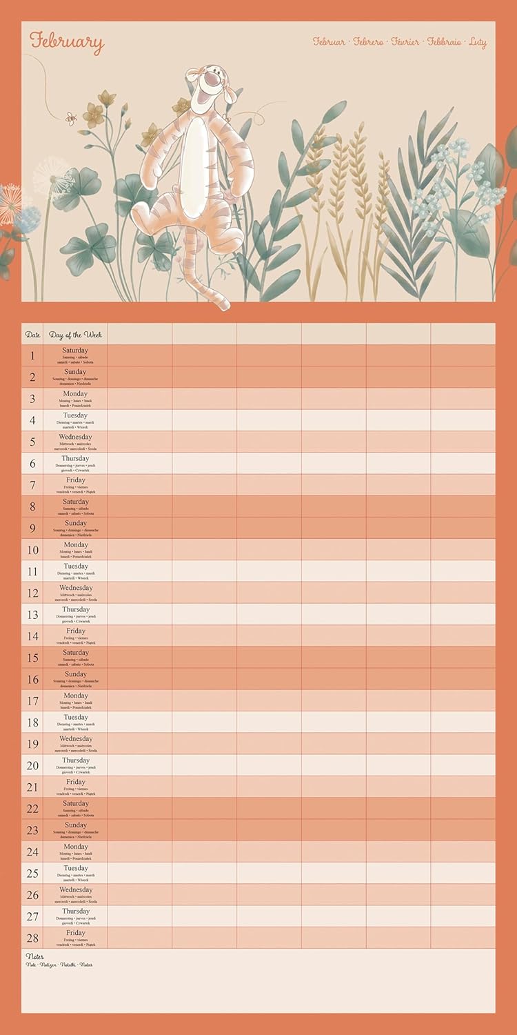 WINNIE THE POOH 2025 30X30 FAMILY PLANNER CALENDAR