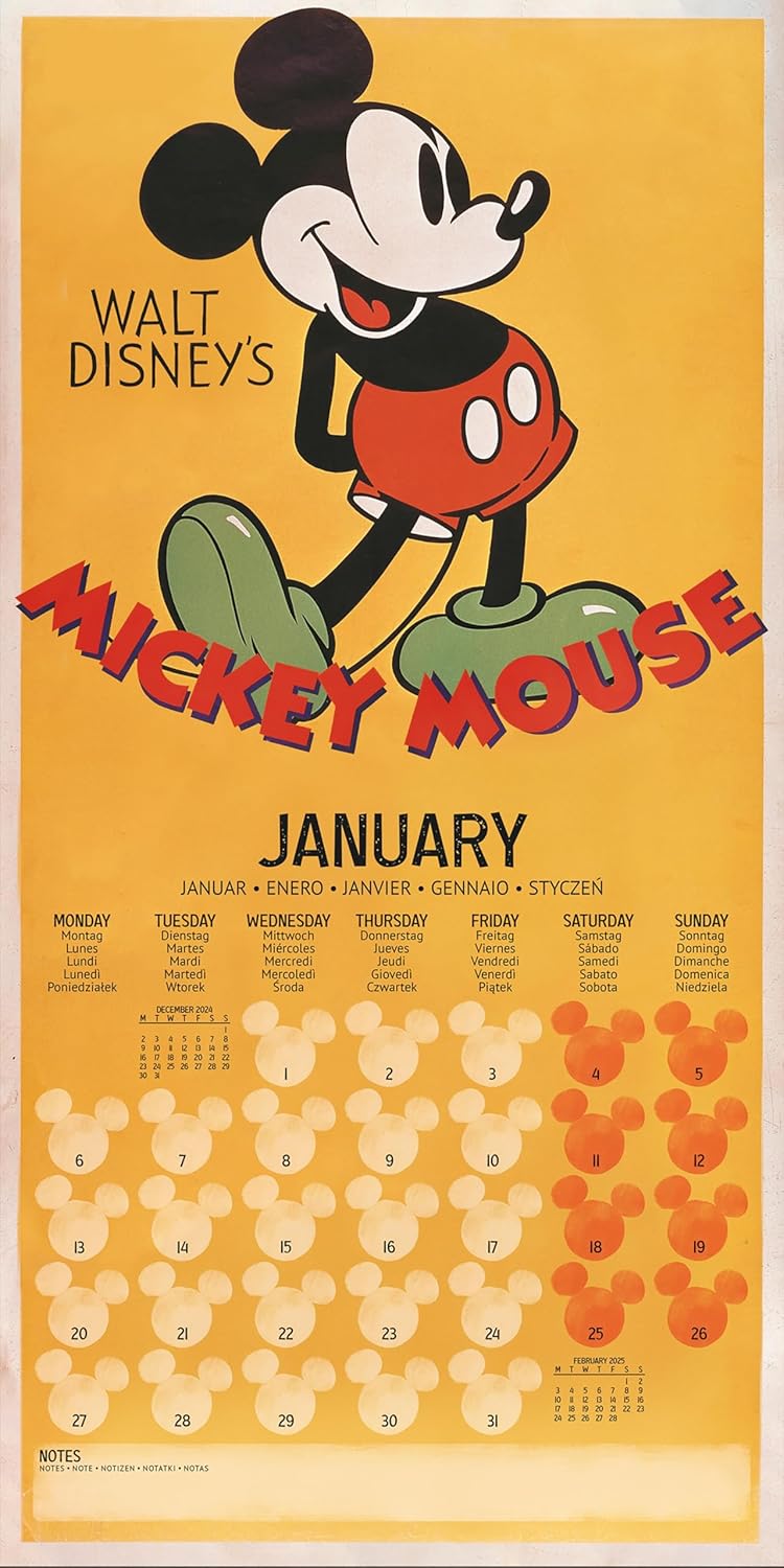 Mickey & Minnie Mouse (Memories) 2025 Square Calendar