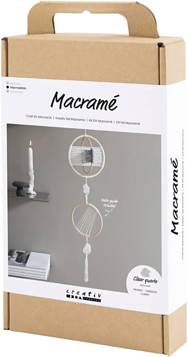 Creativ Bastelset Makramee, natur, grau, 1 Packung