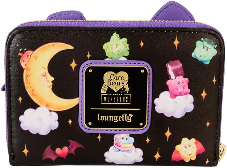 Loungefly Care Bears Universal Monsters Scary Dreams Zip Around Wallet, Multicolor, Zip Around Wallet