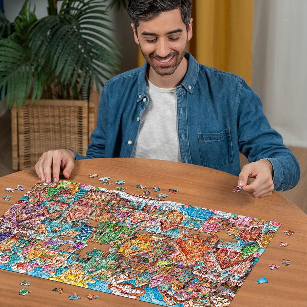 Ravensburger 2024 Christmas Cookie Village 1000 Piece Jigsaw Puzzles for Adults and Kids Age 12 Years Up