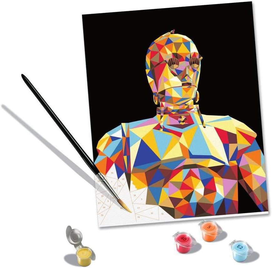 Ravensburger 23894 CreArt-Paint by Numbers 23894-Star Wars-C-3PO-from 12 Years, Mittel