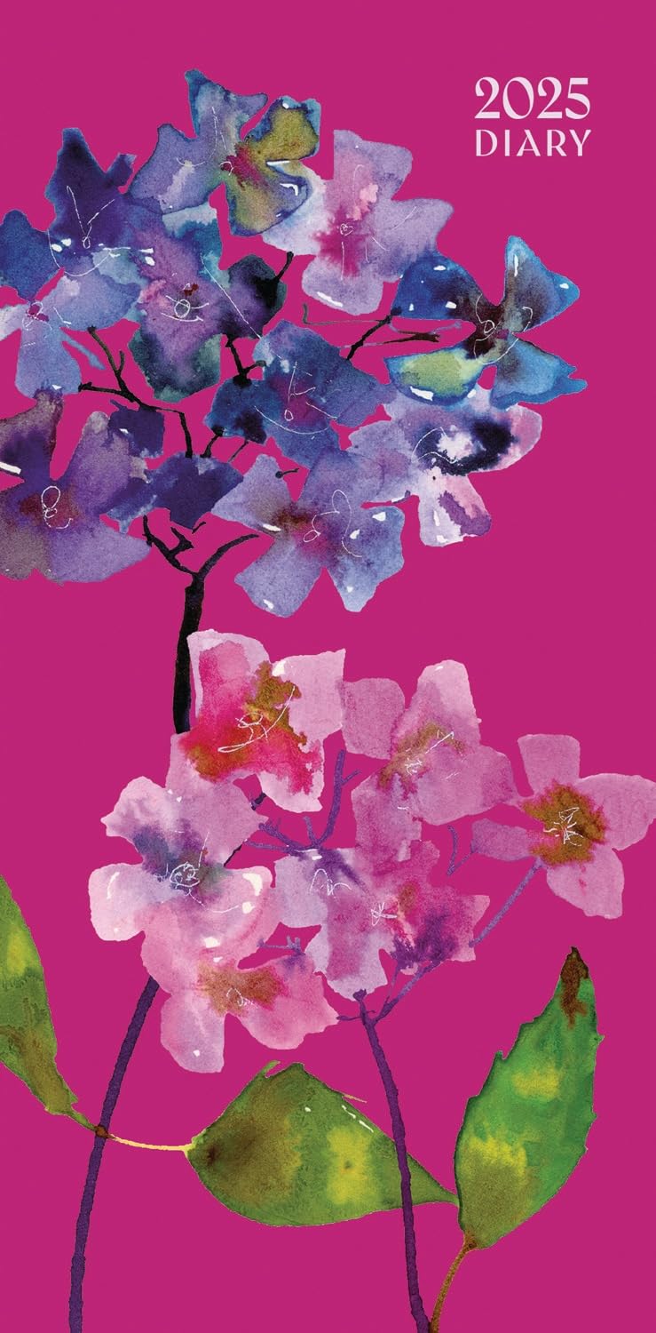 Carousel Calendars Fashion Diary Hydrangeas Slim Diary 2025 (PFP)