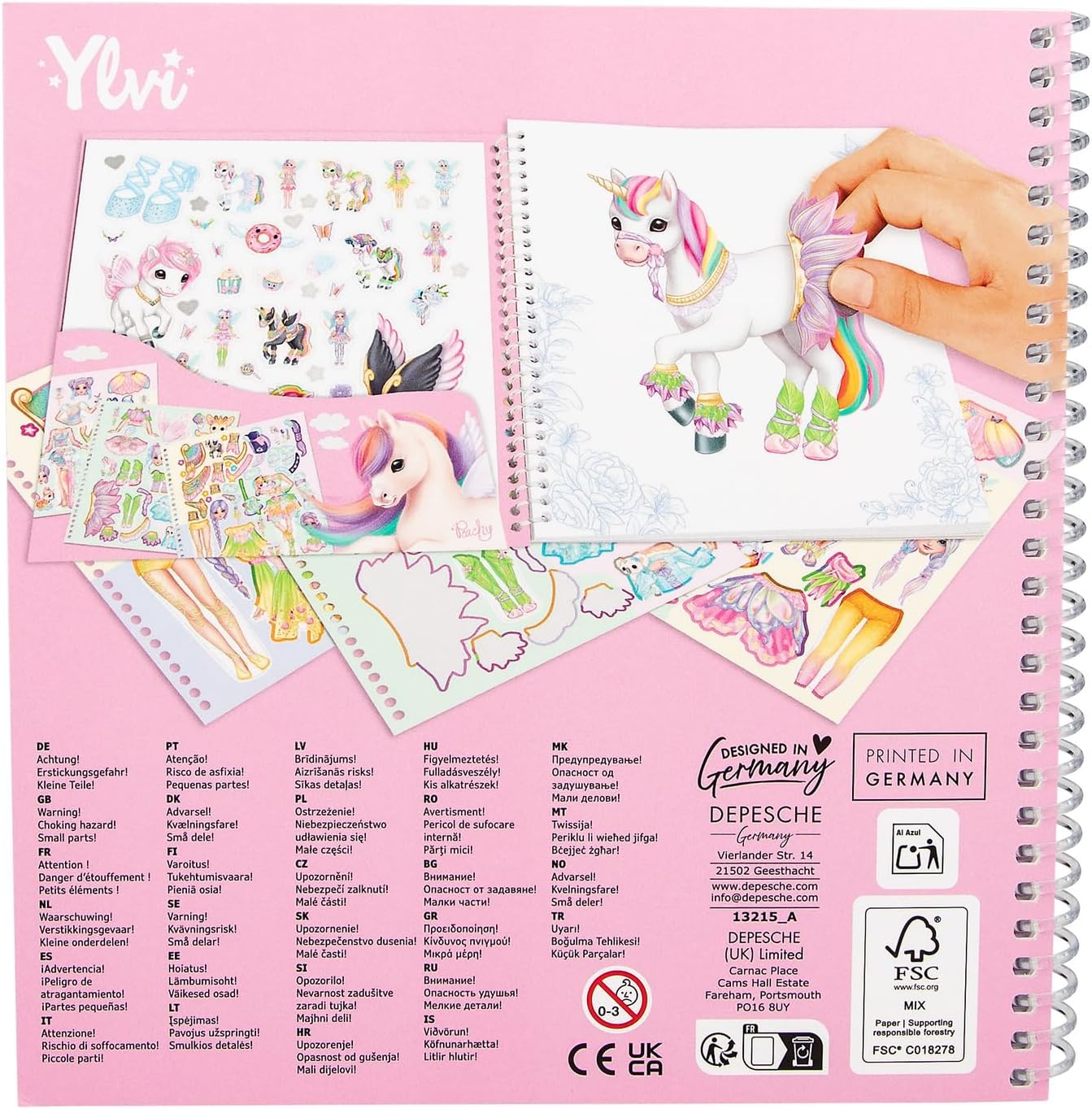 Ylvi Dress Me Up Stickerbook Rainbow Naya