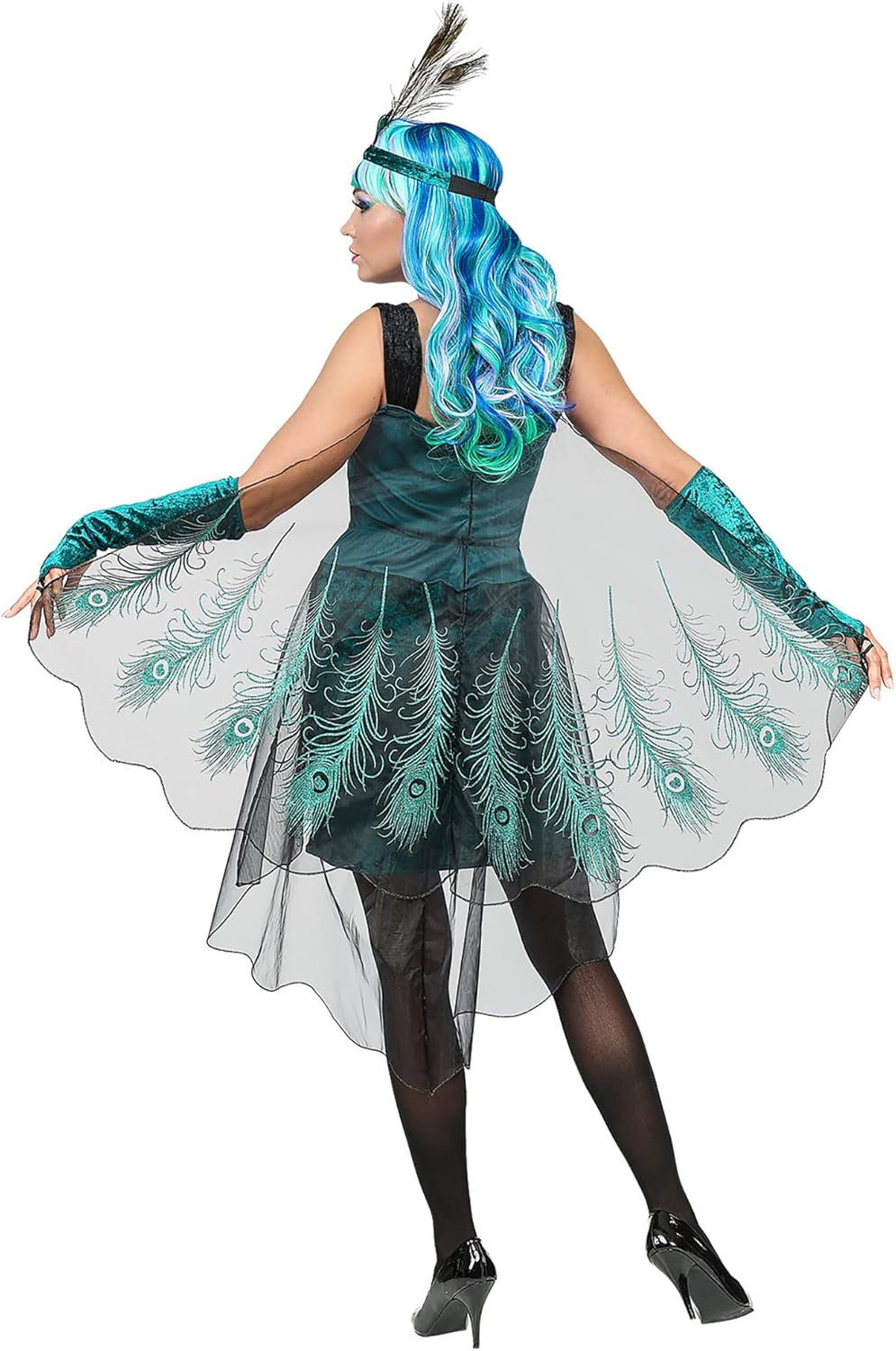 Widmann Pixie Womens Ladies Peacock Fairy Adult Fancy Dress Costume Outfit L