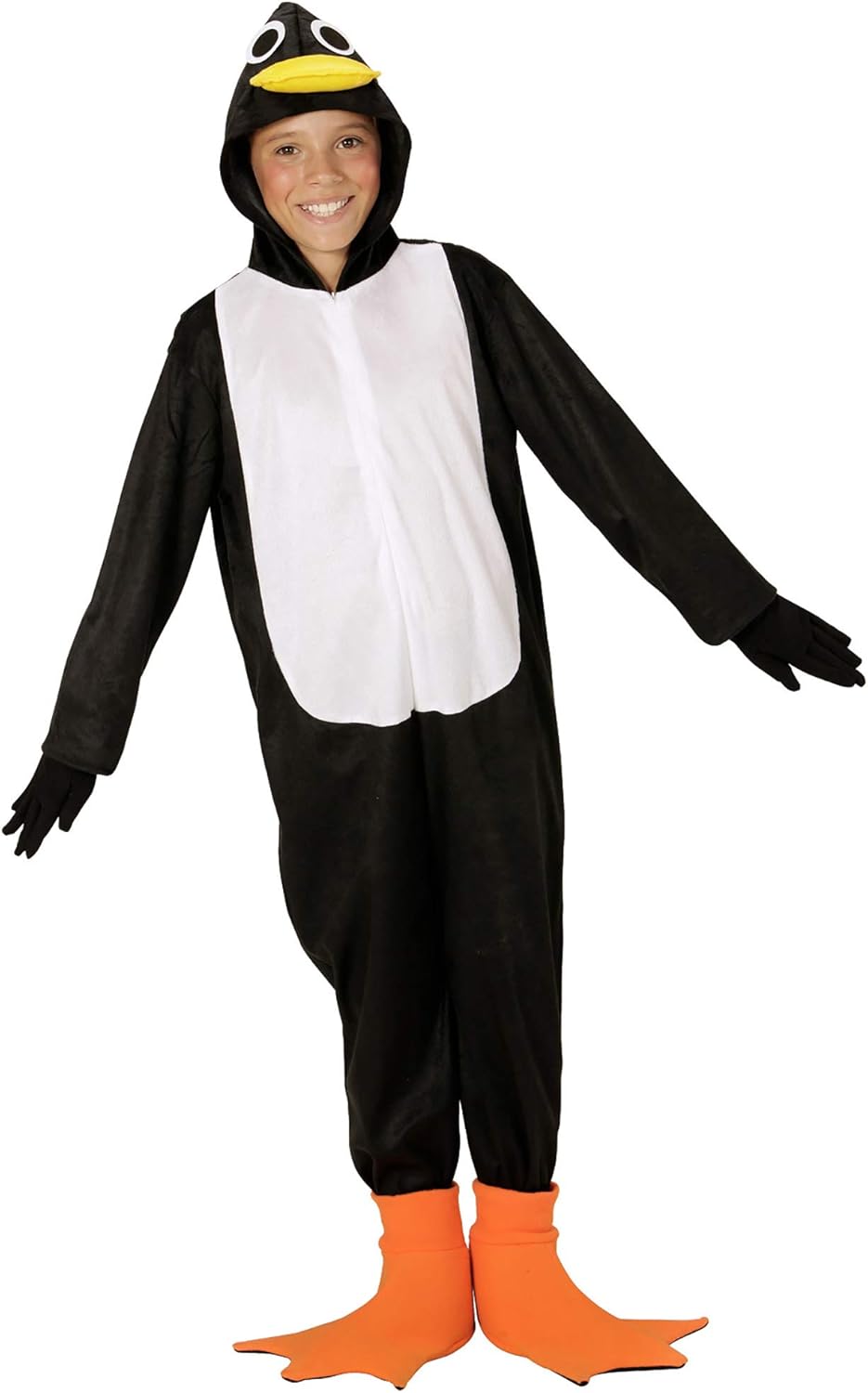 Widman Children's penguin costume jumpsuit with hood and mask, South Pole, Antarctic, carnival, theme party 128