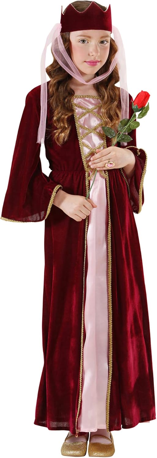 Children's Medieval Queen Costume Medium 8-10 yrs (140cm) for Middle Ages Fancy Dress