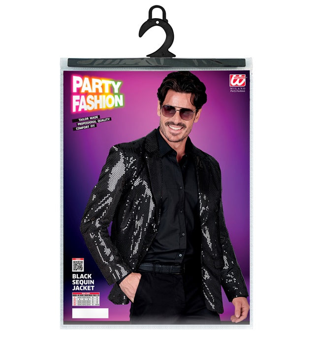 Widmann Party Fashion Jacket (Black Sequin Jacket) (L) Black