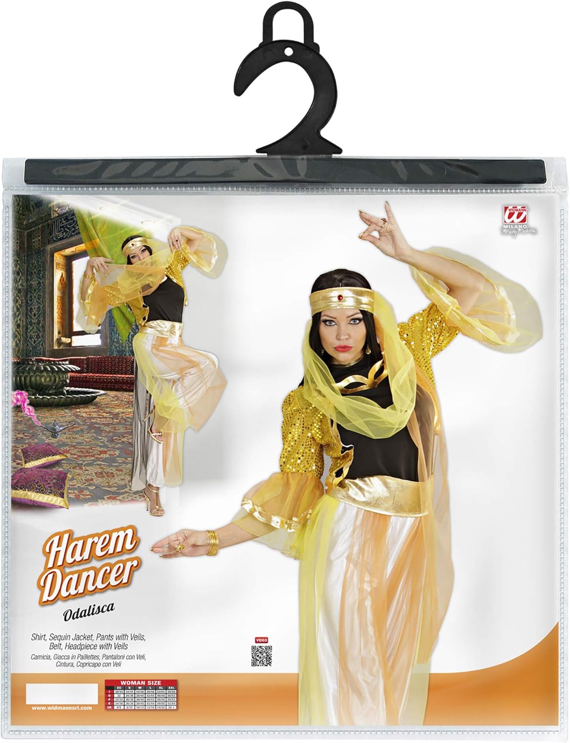 Ladies Harem Dancer Gold Ladies Costume Medium UK 10-12 for Middle East Indian Arab Fancy Dress