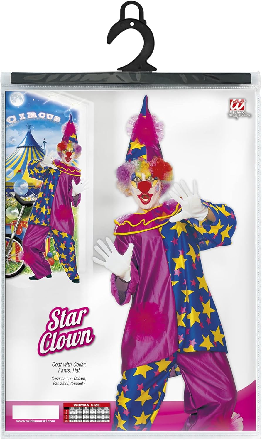 Mens Star Clown Costume Medium UK 40/42" for Circus Fancy Dress