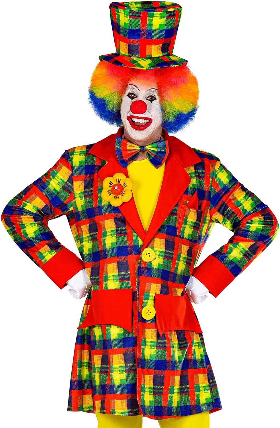 Widmann Clown Costume for Adults, Circus, Carnival, Theme Party XXL