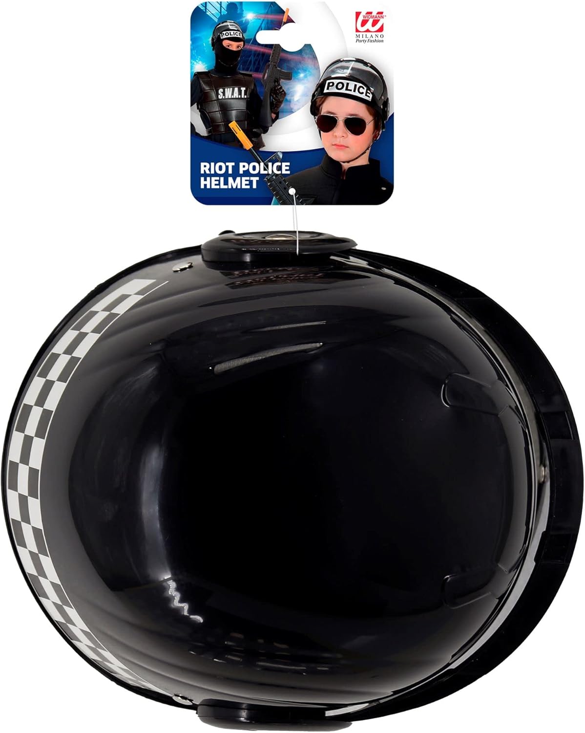 Riot Police Helmet Hard Plastic Accessory for Police Policeman Fancy Dress