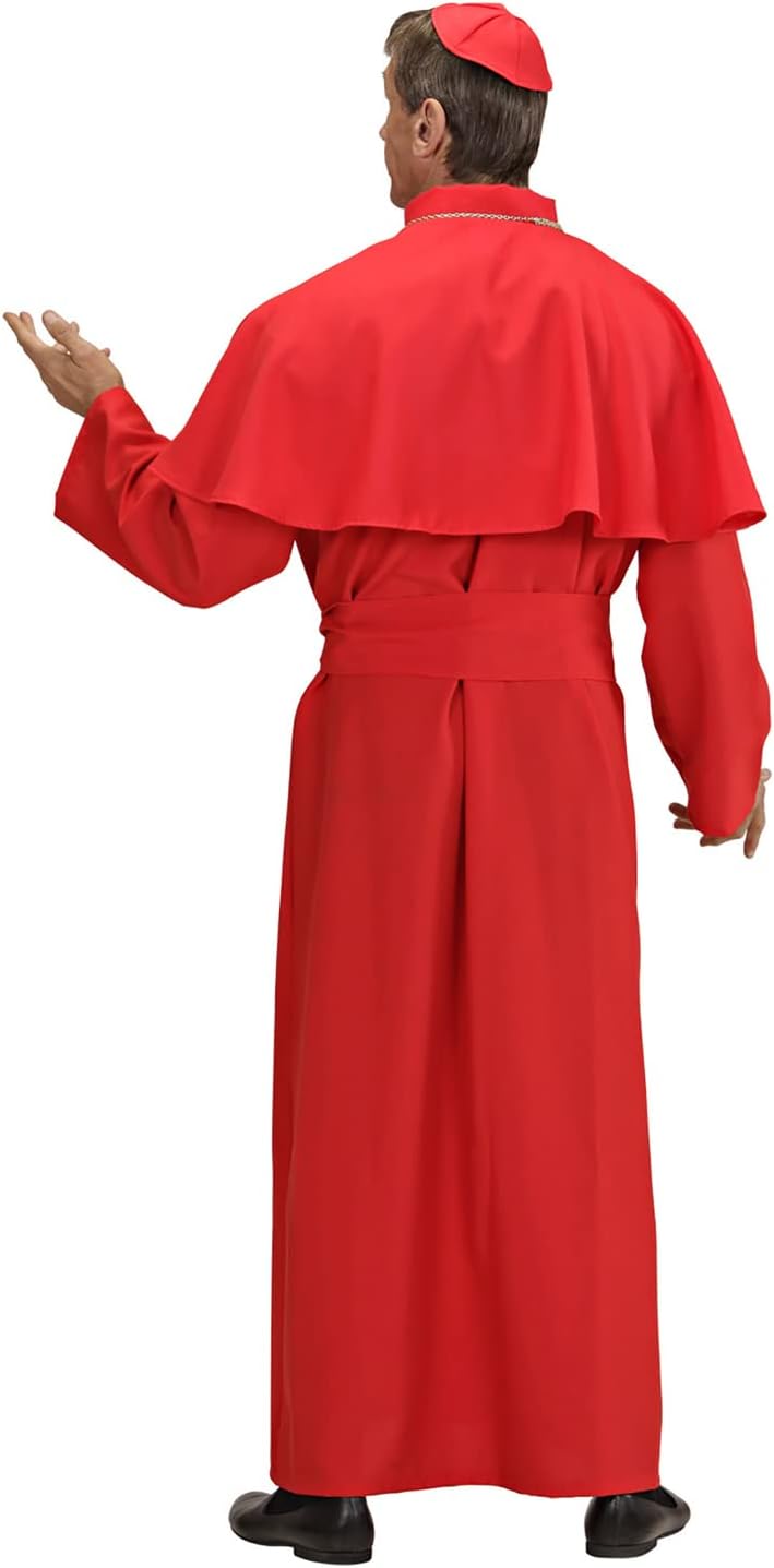 Widmann - Red cardinal costume, tunic, pelerine, belt, cap, carnival, theme party XL