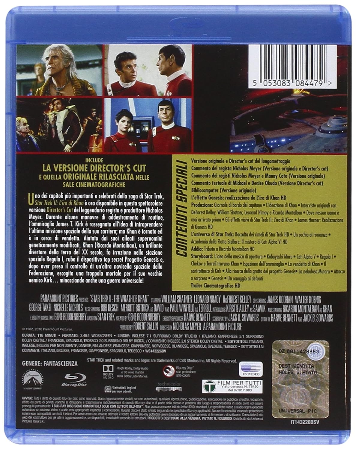 Star Trek Ii - L'Ira Di Khan - Director'S Cut