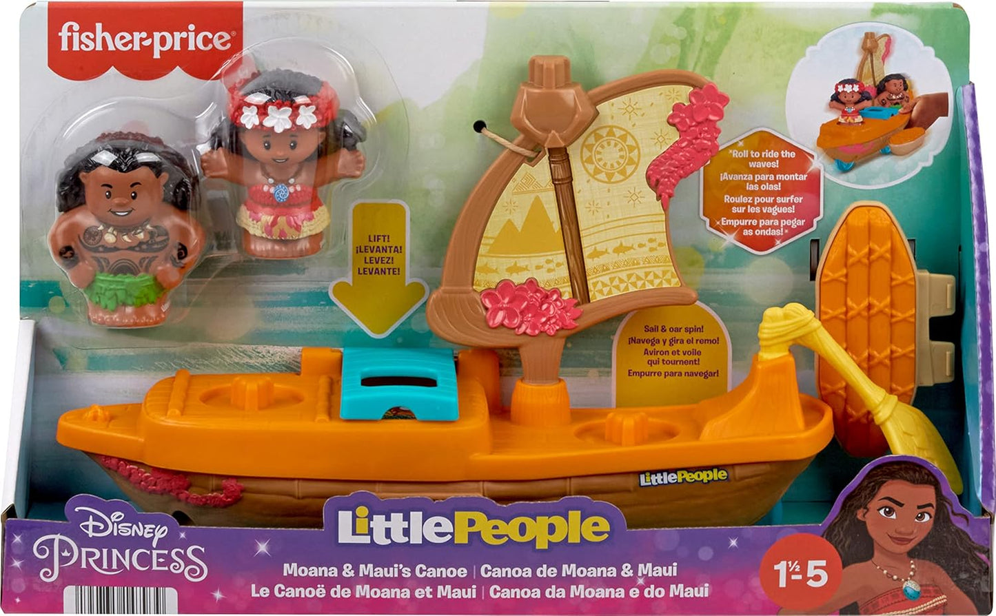 Fisher-Price Little People Disney Princess Moana & Maui's Canoe